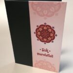 Fényképtartó leporelló "Sok szeretettel" (sötétzöld-mandalás, álló)