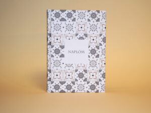 Napló üres lapokkal – Naplóm felirattal, vintage mintás