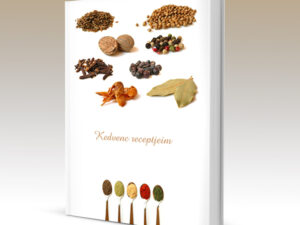 Fűszeres borítójú, keménykötésű szakácskönyv, választható fekete-fehér belsővel, névvel ellátva